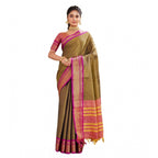 Women's Silk Blended Jaquard Woven Saree With Unstitched Blouse 5.5Mtr (Green)