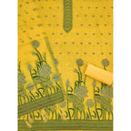 Women's Banarasi Silk Printed Unstitched Salwar Suit Material With Dupatta (Yellow, 3Mtrs)