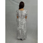 Women's Casual Crepe Half Sleeves Dress (White)