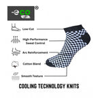 3_Pair Set Unisex Casual Cotton Printed Low Cut Socks (Multicolor)