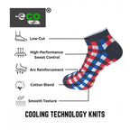 3_Pair Set Unisex Casual Cotton Printed Low Cut Socks (Multicolor)