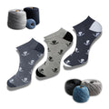 3_Pair Set Unisex Casual Cotton Printed Low Cut Socks (Multicolor)