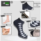 3_Pair Set Unisex Casual Cotton Printed Low Cut Socks (Multicolor)