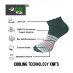 3_Pair Set Unisex Casual Cotton Printed Low Cut Socks (Multicolor)