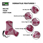 3_Pair Set Unisex Casual Cotton Printed Ankle Length Support Socks (Multicolor)