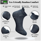 4_Pair Set Unisex Casual Bamboo Cotton Printed Ankle Length Socks (Multicolor)