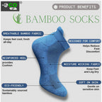 4_Pair Set Unisex Casual Bamboo Cotton Printed Ankle Length Socks (Multicolor)