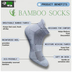 4_Pair Set Unisex Casual Bamboo Cotton Printed Ankle Length Socks (Multicolor)