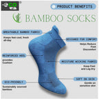 4_Pair Set Unisex Casual Bamboo Cotton Printed Ankle Length Socks (Multicolor)