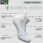 4_Pair Set Unisex Casual Bamboo Cotton Printed Ankle Length Socks (Multicolor)