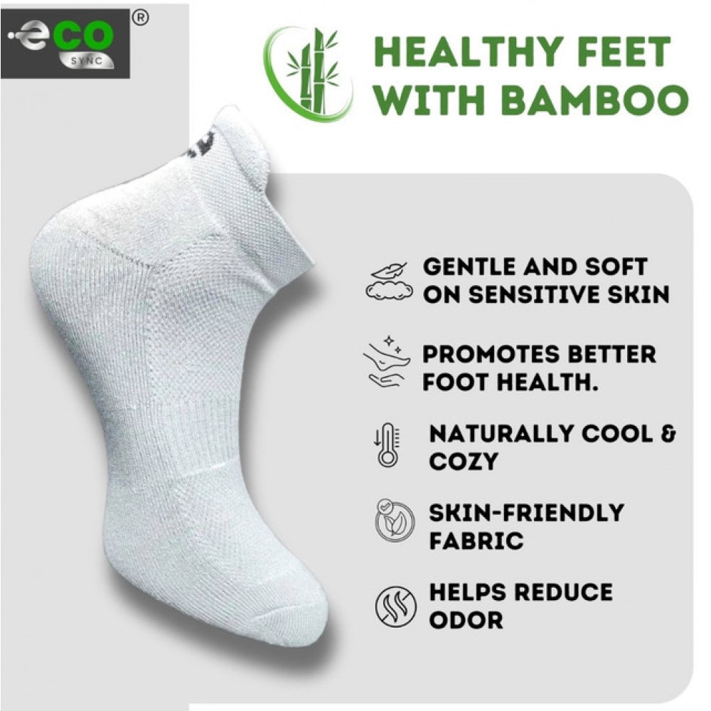 4_Pair Set Unisex Casual Bamboo Cotton Printed Ankle Length Socks (Multicolor)