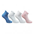4_Pair Set Unisex Casual Bamboo Cotton Printed Ankle Length Socks (Multicolor)
