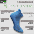 4_Pair Set Unisex Casual Bamboo Cotton Printed Ankle Length Socks (Multicolor)