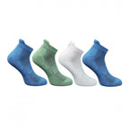 4_Pair Set Unisex Casual Bamboo Cotton Printed Ankle Length Socks (Multicolor)