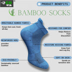 4_Pair Set Unisex Casual Bamboo Cotton Printed Ankle Length Socks (Multicolor)