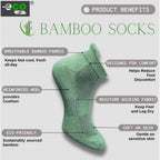 4_Pair Set Unisex Casual Bamboo Cotton Printed Ankle Length Socks (Multicolor)