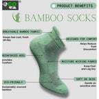 4_Pair Set Unisex Casual Bamboo Cotton Printed Ankle Length Socks (Multicolor)