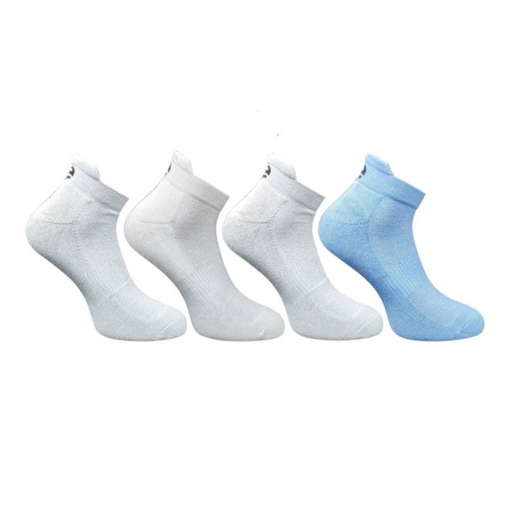 4_Pair Set Unisex Casual Bamboo Cotton Printed Ankle Length Socks (Multicolor)