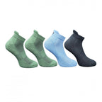 4_Pair Set Unisex Casual Bamboo Cotton Printed Ankle Length Socks (Multicolor)