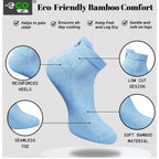 4_Pair Set Unisex Casual Bamboo Cotton Printed Ankle Length Socks (Multicolor)