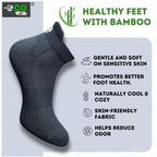 4_Pair Set Unisex Casual Bamboo Cotton Printed Ankle Length Socks (Multicolor)