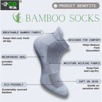 4_Pair Set Unisex Casual Bamboo Cotton Printed Ankle Length Socks (Multicolor)