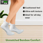 4_Pair Set Unisex Casual Bamboo Cotton Printed Ankle Length Socks (Multicolor)