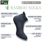 4_Pair Set Unisex Casual Bamboo Cotton Printed Ankle Length Socks (Multicolor)