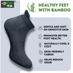 4_Pair Set Unisex Casual Bamboo Cotton Printed Ankle Length Socks (Multicolor)