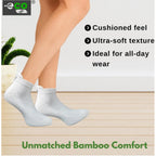 4_Pair Set Unisex Casual Bamboo Cotton Printed Ankle Length Socks (Multicolor)