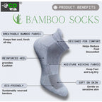 4_Pair Set Unisex Casual Bamboo Cotton Printed Ankle Length Socks (Multicolor)
