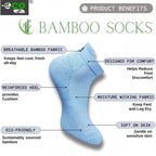 4_Pair Set Unisex Casual Bamboo Cotton Printed Ankle Length Socks (Multicolor)