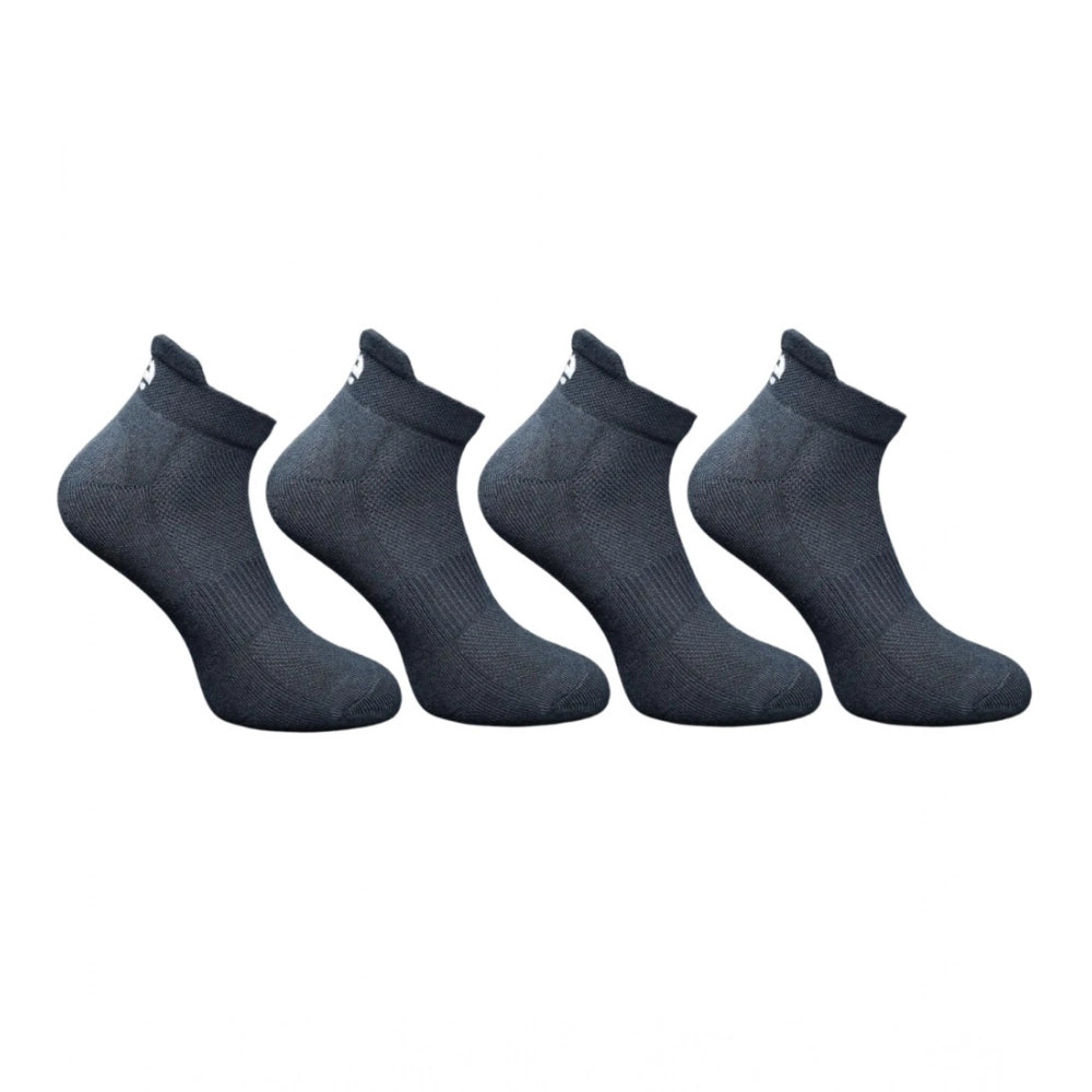 4_Pair Set Unisex Casual Bamboo Cotton Printed Ankle Length Socks (Multicolor)
