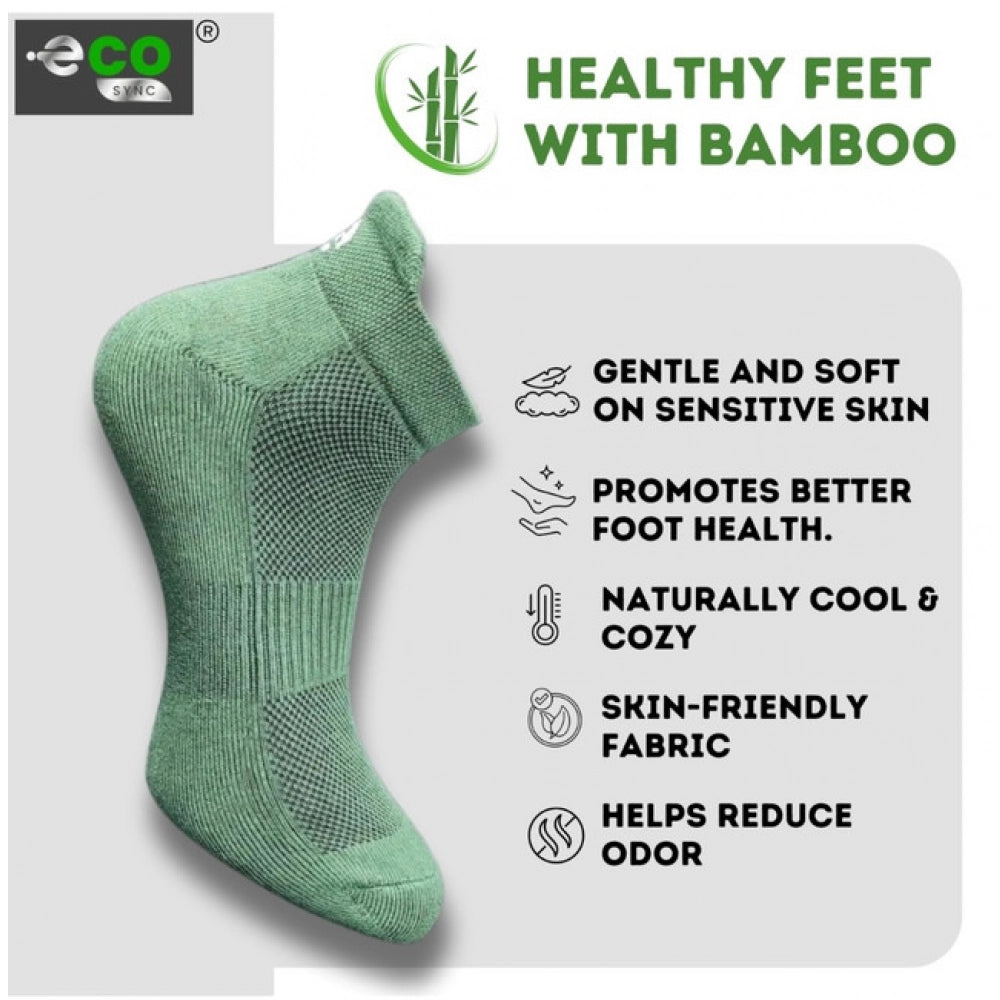 4_Pair Set Unisex Casual Bamboo Cotton Printed Ankle Length Socks (Multicolor)