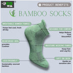 4_Pair Set Unisex Casual Bamboo Cotton Printed Ankle Length Socks (Multicolor)