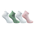 4_Pair Set Unisex Casual Bamboo Cotton Printed Ankle Length Socks (Multicolor)