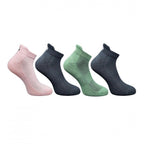 4_Pair Set Unisex Casual Bamboo Cotton Printed Ankle Length Socks (Multicolor)