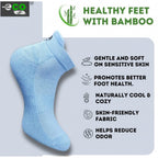 4_Pair Set Unisex Casual Bamboo Cotton Printed Ankle Length Socks (Multicolor)