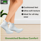 4_Pair Set Unisex Casual Bamboo Cotton Printed Ankle Length Socks (Multicolor)