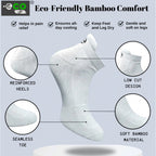 4_Pair Set Unisex Casual Bamboo Cotton Printed Ankle Length Socks (Multicolor)