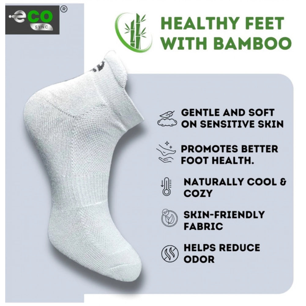 4_Pair Set Unisex Casual Bamboo Cotton Printed Ankle Length Socks (Multicolor)