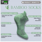 4_Pair Set Unisex Casual Bamboo Cotton Printed Ankle Length Socks (Multicolor)