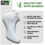 4_Pair Set Unisex Casual Bamboo Cotton Printed Ankle Length Socks (Multicolor)