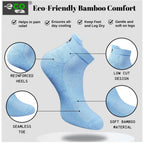 4_Pair Set Unisex Casual Bamboo Cotton Printed Ankle Length Socks (Multicolor)