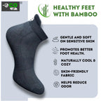 4_Pair Set Unisex Casual Bamboo Cotton Printed Ankle Length Socks (Multicolor)