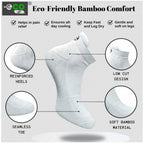 4_Pair Set Unisex Casual Bamboo Cotton Printed Ankle Length Socks (Multicolor)