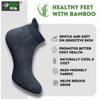 4_Pair Set Unisex Casual Bamboo Cotton Printed Ankle Length Socks (Multicolor)