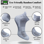 4_Pair Set Unisex Casual Bamboo Cotton Printed Ankle Length Socks (Multicolor)