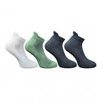 4_Pair Set Unisex Casual Bamboo Cotton Printed Ankle Length Socks (Multicolor)