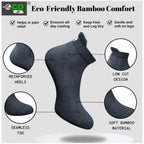 4_Pair Set Unisex Casual Bamboo Cotton Printed Ankle Length Socks (Multicolor)